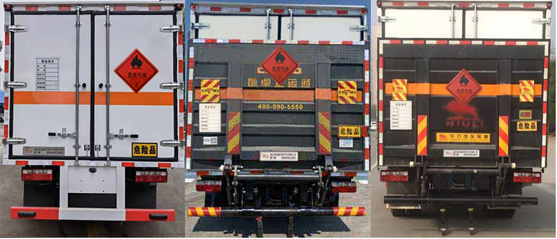 解放J6F5米2易燃?xì)怏w廂式運(yùn)輸車